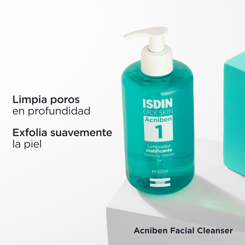 Isdin Acniben Gel Limpiador Matificante Piel Grasa 400ml