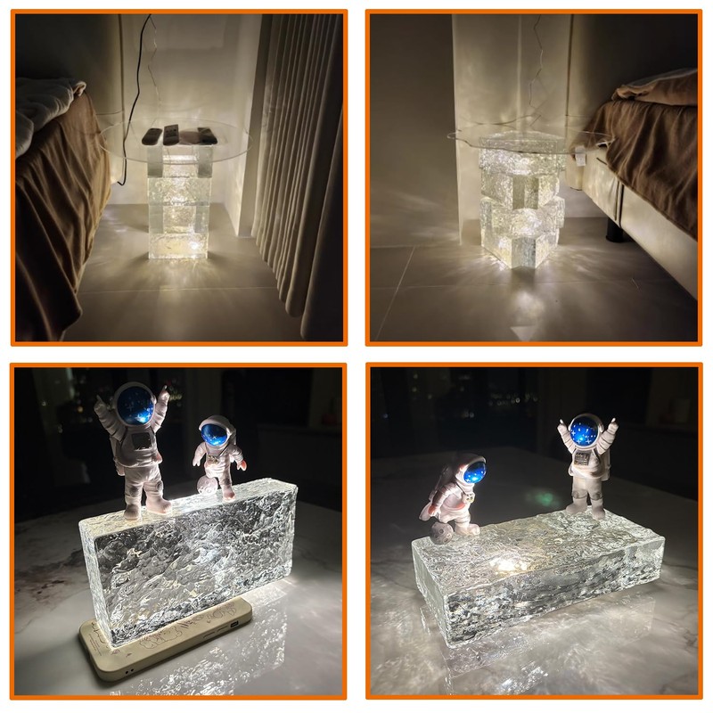 Yutianli Black Transparent Ice Crystal Patterned Glass Blocks Wall Decor