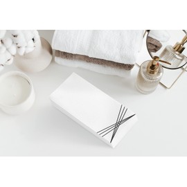 50 Pack Linen Feel Guest Paper Hand Towels | Disposable Super Absorbent Airlaid Paper Towels For Bathroom, Party, Weddings, Or Events | 12 x 17 Inches 1/6 Folded Decorative Design