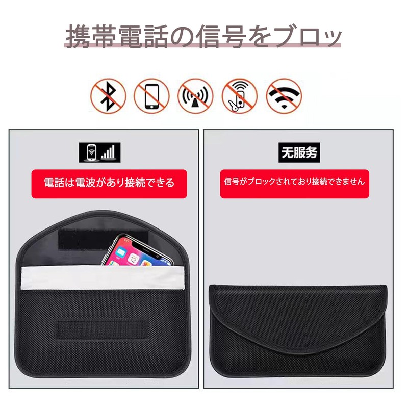 BLOOPIC Radio Wave Blocking Out-of-Range Pouch, Signal Blocking, GPS Tracking,