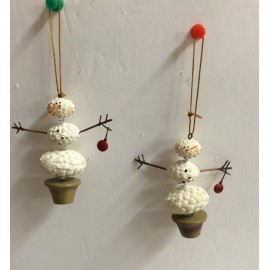 Unbranded 12 Sets Of 2 Snowman Ornament "Mr. Snowman" Polystone Wholesale Tree Ornament