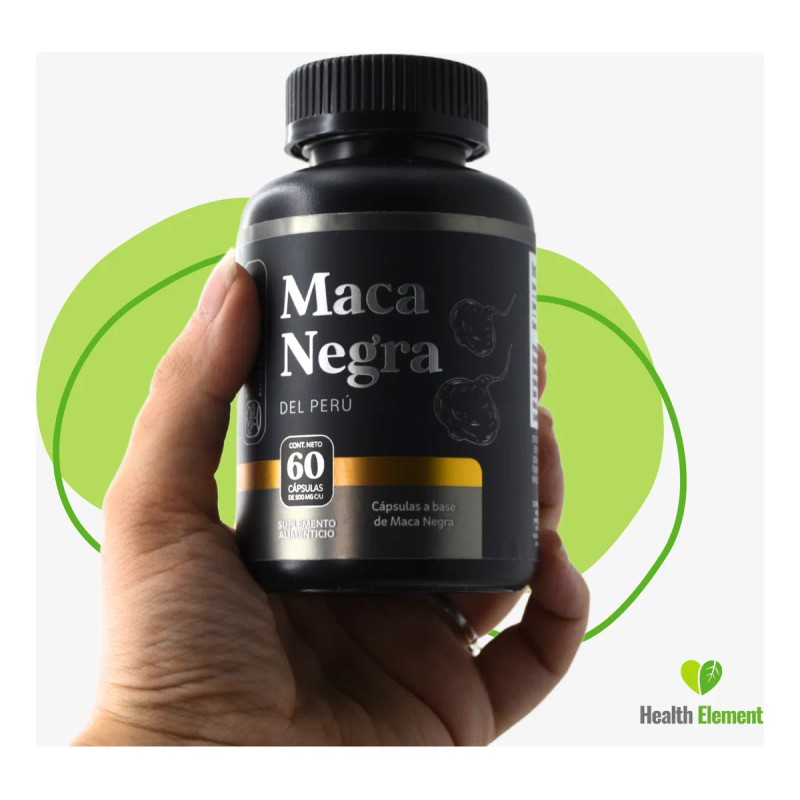 Maca Negra Peruana Organica 1000 Mg Vitalidad Y Rendimiento
