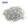 sourcing map Glass Bugle Beads,1.5x1.5mm Electroplating Silver 1400Pcs