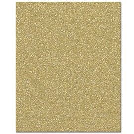 arkCRAFT 5 x A4 Premium Quality 160gsm Glitter Card Sheets (Gold)