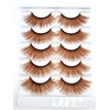 MISSLADY Colored Lashes 20mm 3D Faux Mink Brown Eyelashes False
