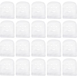 LABRIMP Mascarilla Facial de Gasa 100 Unidades Precortadas con Agujeros para Ojos, Nariz y Boca para Tratamientos en Spa