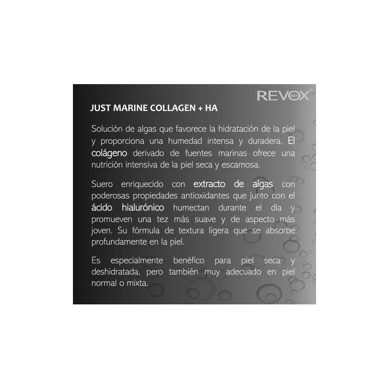 Revox B77 Suero Facial · Colágeno Marino + Ha ·