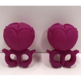 Unbranded Nail Polish Holder Ring ~ Pink Tulip Fingernail Polishing Tool Manicure Set 2 Pc