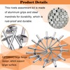 Sunxeke 80pcs Aluminum Large Flange Blind Rivets,3/16" x 3/4", Flange