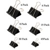 Binder Clips Paper Clamp for Paper-130 Pcs Clips Paper Binder