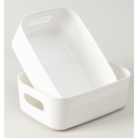Basket, sock basket, bathroom basket, square storage basket, 2-piece set (white) DP73216 2ea