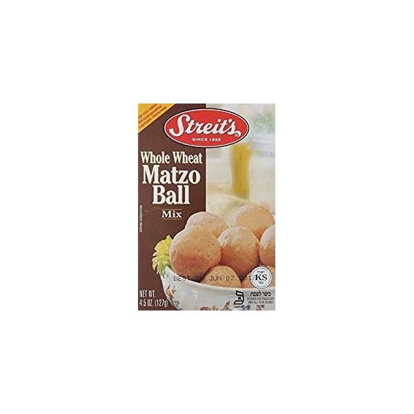 Streits Whole Wheat Matzo Ball Mix Kosher For Passover 4.5 oz. Pack of 3.