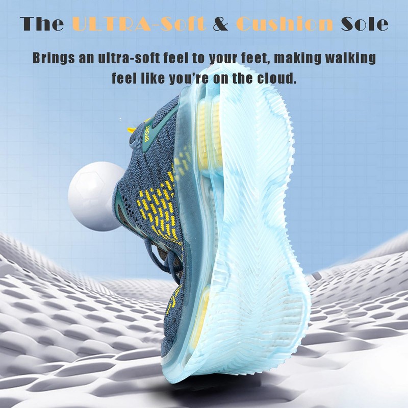 Hitmars Men's Trainers with Air Cushion Size 39-48, Mesh Light