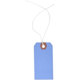 Aviditi Pre-Strung Shipping Tag, 13 Point Cardstock, 3-1/4" H x 1-5/8" W, Dark Blue, Case of 1000 (G11022A)