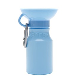 Springer Mini Travel Dog Water Bottle – As seen on Shark Tank – 15 oz Small Dog Water Bottle with Patented Leak-Proof Design for Dog Walking, Hiking and Traveling, BPA-Free Materials (Sky Blue)