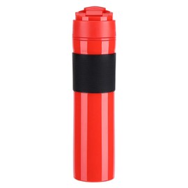 Fdit Compact Design Portable Coffee Press Cup for Outdoor Picnic Travel Using (Red)