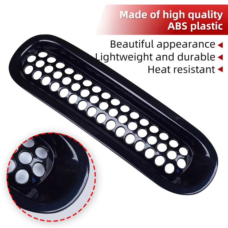 AggAuto Grille Inserts Compatible With Jeep Wrangler JK JKU 2007