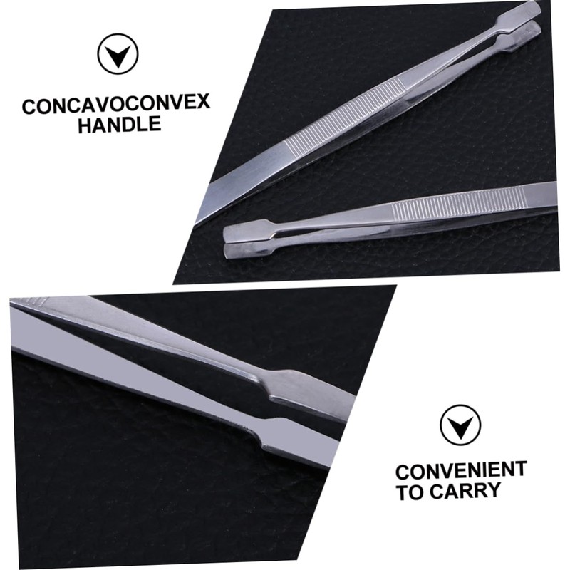 IWOWHERO Stainless Steel Stamp Tweezer 3pcs Set Precision Nipper for