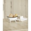Black and White Bathtub Metal 5.5 x 2.75 Decorative Counterop