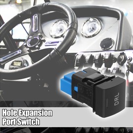 X AUTOHAUX Toyota Compatible Car Hole Expansion Port Switch DRL Daytime Running Light Switch for Vehicles Released March 2019 and Later 1 Set with Wire