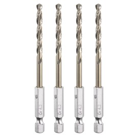 HARFINGTON 4pcs M35 High Speed Steel Cobalt Twist Drill Bit 4.2mm/0.04" Dia with Quick Change 1/4" Hex Shank Jobber Drill Bit for Metal, Steel, Copper, Aluminum, Zinc Alloy