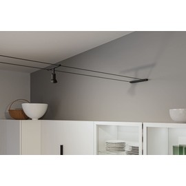 Paulmann 94605 Rope System Mounting Set Bracket Set of 2 Rope Black Matt Wire Rope Metal Rail