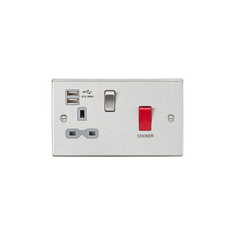 Knightsbridge CS8333UBCG DP Switch & Switched Socket with 2.4 A