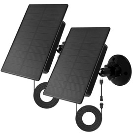 Loyala Solar Panel for Blink, Blink Outdoor Camera Solar Panel, Outdoor Security Camera Solar Powered Kit with 360° Adjustable Mounting IP66 Waterproof 9.8 Ft Charging Cable (1, Black-2W)