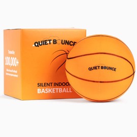 QBOUNCE Silent Basketball - Quiet Bouncing Basketball for Indoor Play (2.0 Version) Premium Bounce & Safe PRO Regulation Grooved Design (Standard)