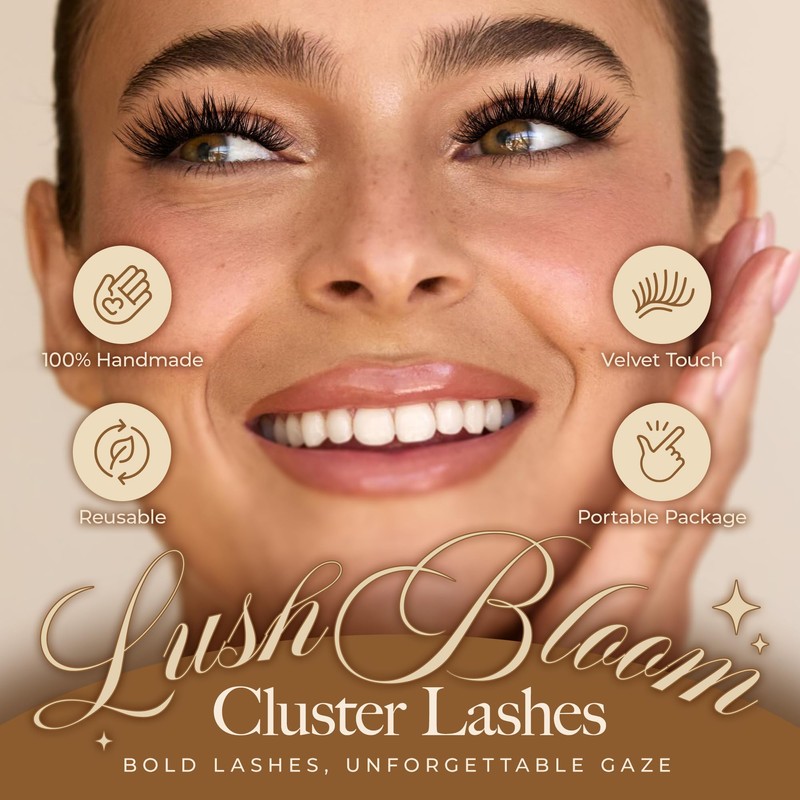 LASHVIEW Lash Clusters, Fluffy Cluster Lashes 9-18mm MIX Volume Lashes