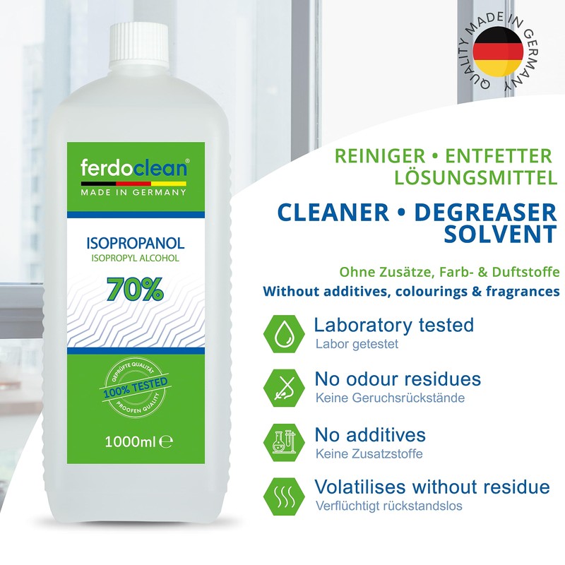 ferdoclean Isopropanol/Isopropyl Alcohol 70% 1000 ml / 1 Litre Cosmetic