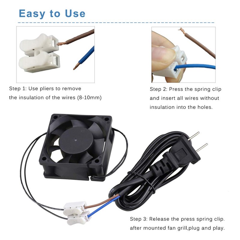 GDSTIME EC Cooling Fan 60mm x 60mm x 25mm AC