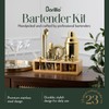 Barillio Gold Bartender Kit - Stainless-Steel Cocktail Shaker Set w/Bamboo