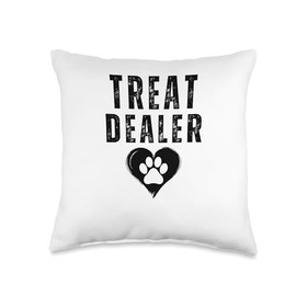 Funny Humor Dog Treat Dealer Dog Owner Dog Treats Dog Lover Throw Pillow