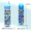 Fringoo 650ml Kids School Water Bottle Straw Water Bottle with