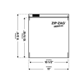 Zip Zag Bags 10x Half Pound Zipper Bags (11" x 11.75") – Resealable, Reusable, Airtight, Odor Control Storage for Herbs, Spices & More | Washable, Food Safe, Freezer Safe