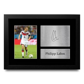 HWC Trading A4 FR Philipp Lahm Germany Gifts Printed Autograph Picture for Fans and Supporters - A4 Framed
