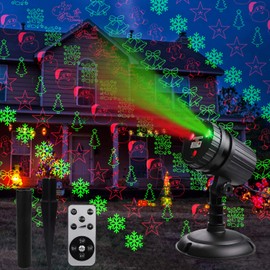 Christmas Laser Lights, Christmas Lights Projector Outdoor Christmas Decoration, Led Decorative Projector, Remote Control, 8 Patterns Decorative Light for Outdoor Indoor, Xmas, New Year, Yard, Patio