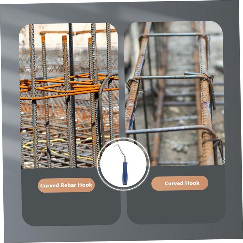 Operitacx Steel Rebar Wire Hook with Plastic Handle Robust Tool