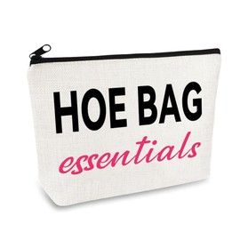 Funny Best Friend Birthday Gifts Cool Girls Hoe Bag Essentials for Sister Girlfriend Canvas Makeup Bag for Wife Bestie BFF Classmate Cousin Hoe Bags Overnight Bag Essentials