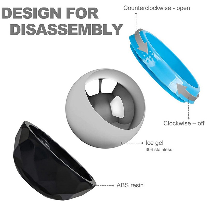 Cold Massage Roller Ball Handheld Heat Relief Stainless Steel Rolling