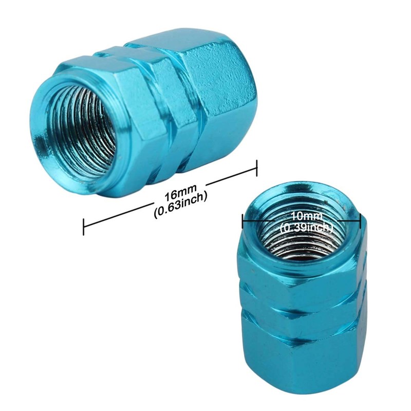 Winka 5 Pcs Aluminum Hexagon Style Wheel Tire Valve Stem