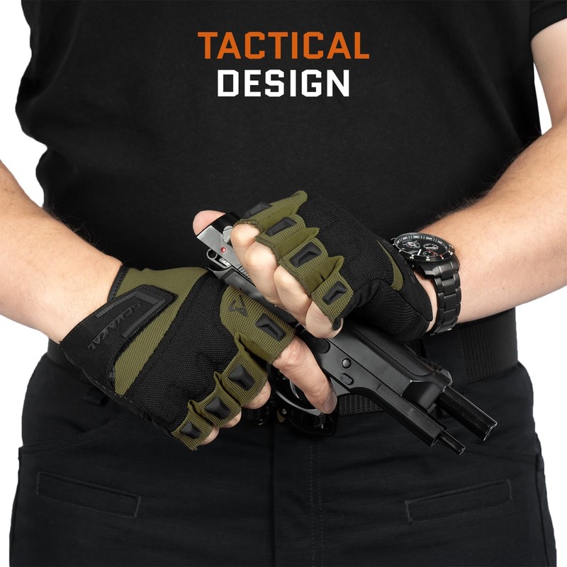 ACE Schakal Fingerless Tactical Gloves without Fingers for Paintball and