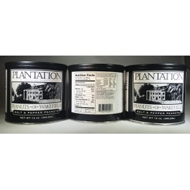 Plantation Peanuts Triple Pack - 3 x 12oz. tins of your favorite flavors (Salt & Pepper)