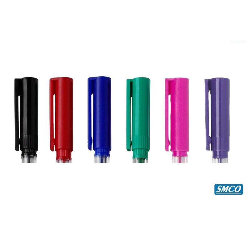 smco 10 BLACK MICRON BALLPOINT PENS BIROS Mircon MEDIUM POINT