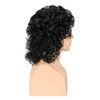 80s Short Black Curly Wig for Men,Long Curly Synthetic Wig