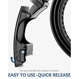 BOSTANTEN Men's & Women's Leather Ratchet Dress Belt with Automatic Sliding Buckle Belts Black