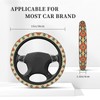 Ethnic Aztec Geometric Native Boho Car Steering Wheel Cover,Non-Slip Elastic