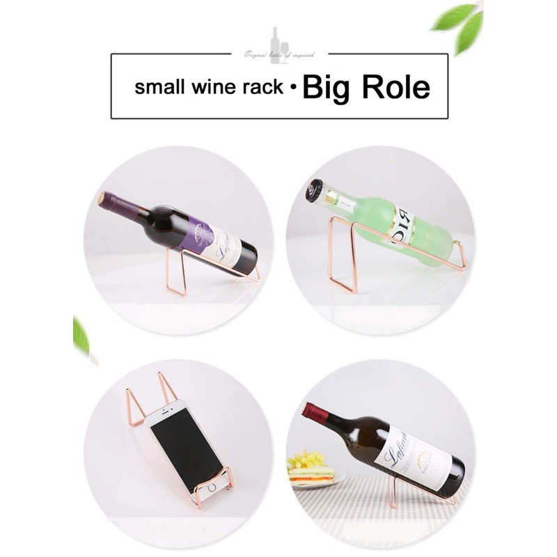 CdyBox Creative Metal Red Wine Rack Single Wine Bottle Holder