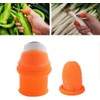 Orange Gardening Silicone Thumb Knife with Finger Cots Thumb Knife